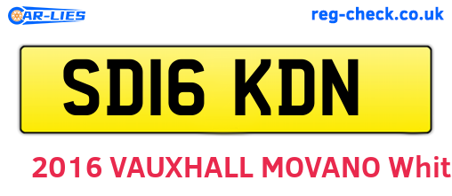 SD16KDN are the vehicle registration plates.