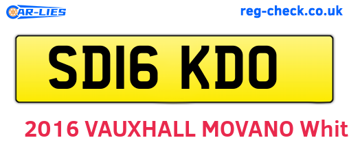 SD16KDO are the vehicle registration plates.