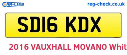 SD16KDX are the vehicle registration plates.