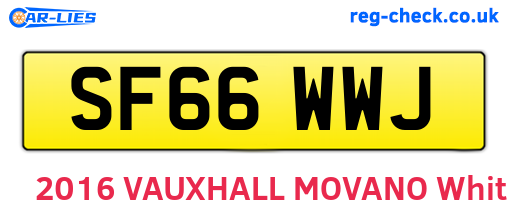 SF66WWJ are the vehicle registration plates.