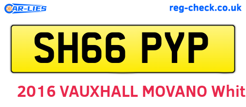 SH66PYP are the vehicle registration plates.