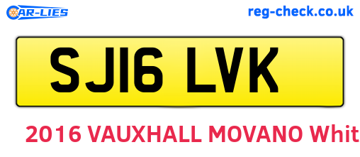 SJ16LVK are the vehicle registration plates.