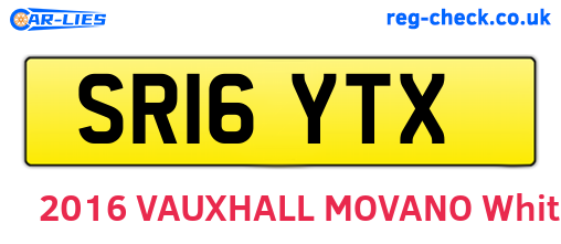 SR16YTX are the vehicle registration plates.