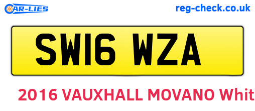 SW16WZA are the vehicle registration plates.