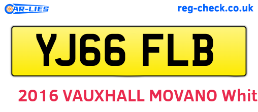 YJ66FLB are the vehicle registration plates.
