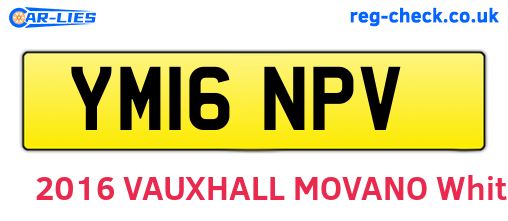 YM16NPV are the vehicle registration plates.