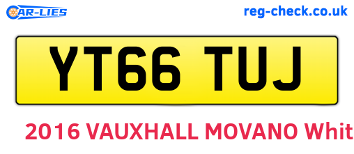 YT66TUJ are the vehicle registration plates.