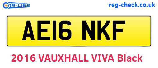 AE16NKF are the vehicle registration plates.