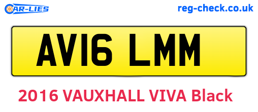 AV16LMM are the vehicle registration plates.