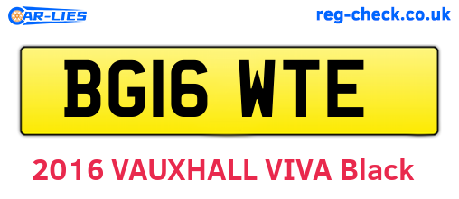 BG16WTE are the vehicle registration plates.