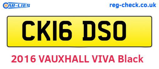 CK16DSO are the vehicle registration plates.