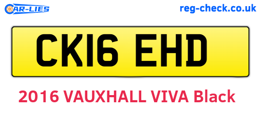 CK16EHD are the vehicle registration plates.