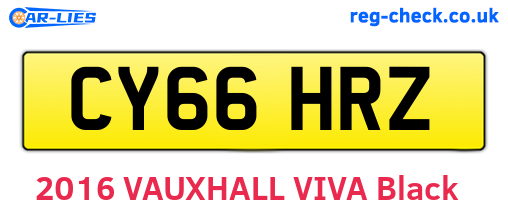CY66HRZ are the vehicle registration plates.