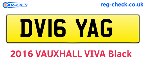 DV16YAG are the vehicle registration plates.
