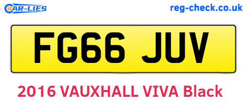 FG66JUV are the vehicle registration plates.