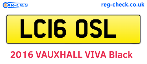 LC16OSL are the vehicle registration plates.