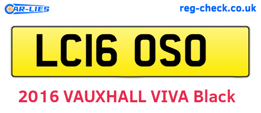 LC16OSO are the vehicle registration plates.