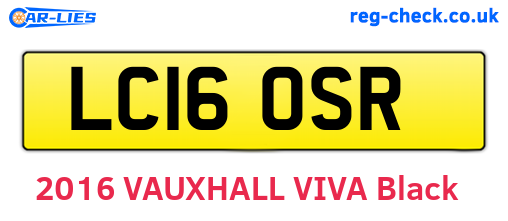 LC16OSR are the vehicle registration plates.