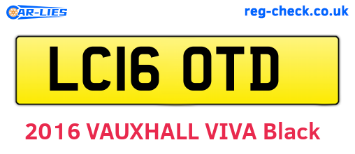 LC16OTD are the vehicle registration plates.