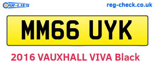 MM66UYK are the vehicle registration plates.