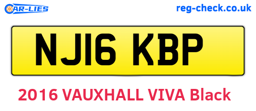 NJ16KBP are the vehicle registration plates.