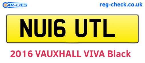 NU16UTL are the vehicle registration plates.