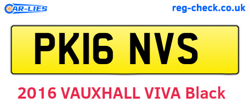 PK16NVS are the vehicle registration plates.