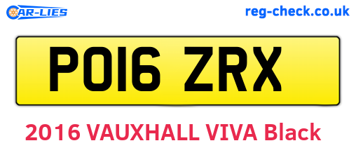 PO16ZRX are the vehicle registration plates.