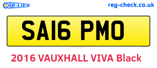 SA16PMO are the vehicle registration plates.
