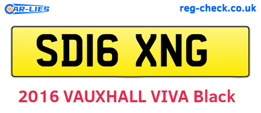 SD16XNG are the vehicle registration plates.