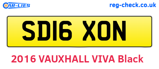 SD16XON are the vehicle registration plates.