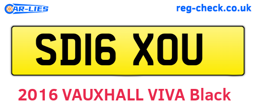 SD16XOU are the vehicle registration plates.