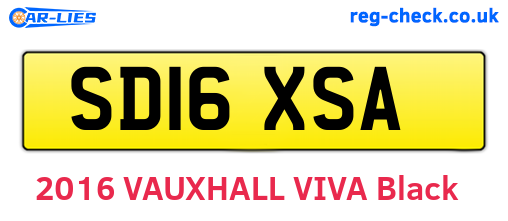 SD16XSA are the vehicle registration plates.