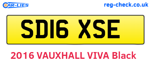 SD16XSE are the vehicle registration plates.
