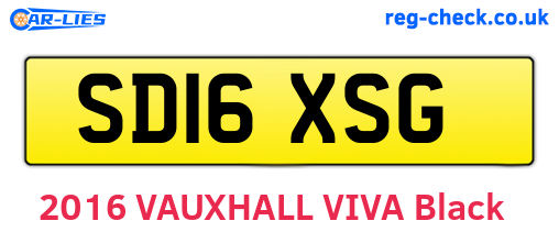 SD16XSG are the vehicle registration plates.