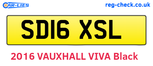 SD16XSL are the vehicle registration plates.