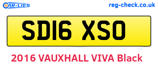 SD16XSO are the vehicle registration plates.