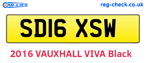 SD16XSW are the vehicle registration plates.