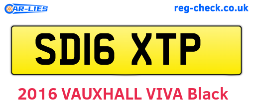 SD16XTP are the vehicle registration plates.