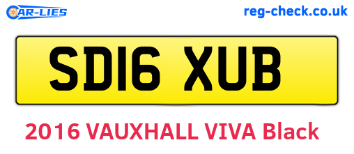 SD16XUB are the vehicle registration plates.