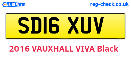 SD16XUV are the vehicle registration plates.