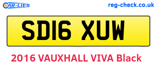 SD16XUW are the vehicle registration plates.