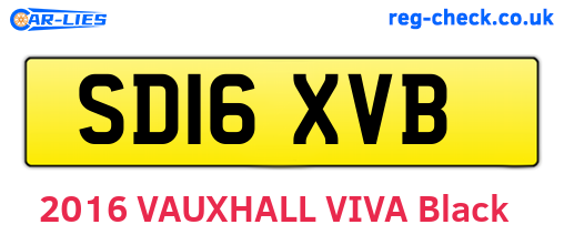 SD16XVB are the vehicle registration plates.