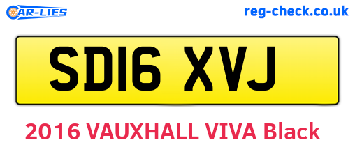 SD16XVJ are the vehicle registration plates.