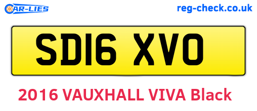 SD16XVO are the vehicle registration plates.