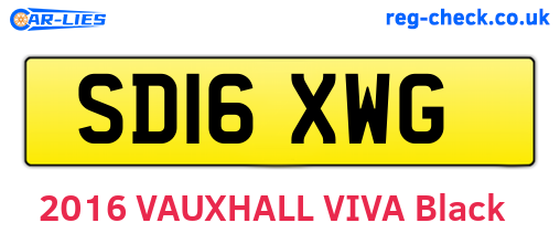 SD16XWG are the vehicle registration plates.