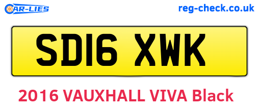 SD16XWK are the vehicle registration plates.