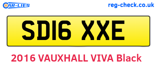 SD16XXE are the vehicle registration plates.