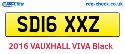 SD16XXZ are the vehicle registration plates.