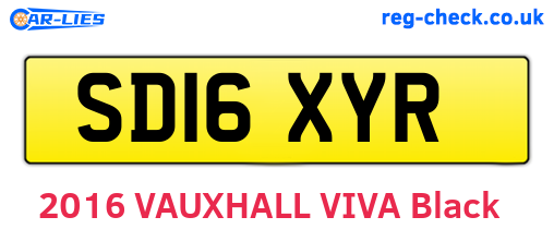 SD16XYR are the vehicle registration plates.